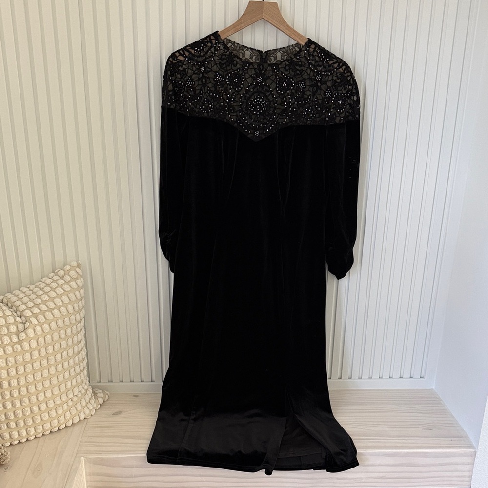 Elegant Black Embellished Dress